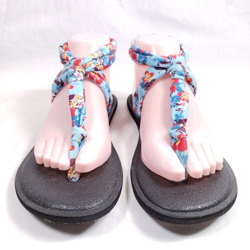 Sanuk Ella Prints Yoga Sling Sandals Women's Size 7 Floral Fabric - Picture 6 of 8